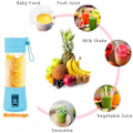 Miniatyrbillede 4 af 4: Bærbar Elektrisk Frugt Blender Mini USB Genopladelig Smoothies 380ml Seks Blade Juice Flaske