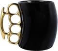 Knuckle Duster Mugg, Kaffemugg, Tekanna Keramisk Kopp, Rolig Mugg, Vänner Mugg black gold