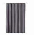 Mörkgrå duschdraperi 80cm x 180cm, vattentät duschdraperifoder, badrumsgardin med plastgardinringar