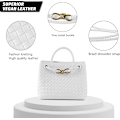 Miniatyrbild 4 av 6: Vävd damväska, Vävd väska med handtag, Vävd axelväska, Crossbody-väska Blanco