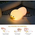 Miniatyrbillede 5 af 5: LED natlampe, and natlampe børnelampe, smart sengelampe med berøringssensor silikonelampe genopladelig natlampe USB genopladelig