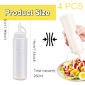 Pikkukuva 2 / 3: 4 kpl Puristepullo - 8oz / 250ML Muoviset Puristettavat Kastikepullot Korkilla