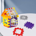 Miniatyrbild 3 av 4: Byggleksak - Blockhus - 140 Delar - Fönsterpaneler - Ålder 3+