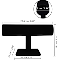 Miniatyrbillede 2 af 4: T-Bar Smykkestativ (2 pak) - Sort Fløjl Udstillingsstativ til Ure/Armbåndsholder - Armbåndsholder Udstillingsstativ/Urstativ til Mænd