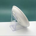 Miniatyrbillede 5 af 5: 6 Stykker Akrylplastik til DVD, Ståplader, Klar Akryl Bogstøtte, Todelt Justerbar Klar Akrylplastik Display Stand Staffeli