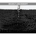 Miniatyrbild 4 av 5: Badrumsmatta - Extra mjuk plysch bad dusch badrumsmatta, Chenille mikrofibermaterial, superabsorberande lurvig badmatta (40x60cm, Svart)