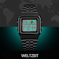 Miniatyrbild 5 av 5: Digital klocka för män Stoppur Band Alarm Världstid Datum Vecka Metallarmband Utomhus Business Klocka