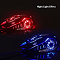 Pikkukuva 3 / 4: USB LED Optinen Langallinen Hiiri - Hiljainen Klikkaus - 2400DPI (Musta)