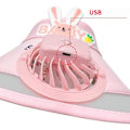 Miniatyrbild 5 av 5: Solskärm Keps med Fläkt USB-driven Solhatt Inbyggd Fläkt för Flickor Pojkar Barn Strand Rosa Pink M