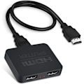 Miniatyrbild 1 av 5: 4K@60HZ HDMI-splitter, HDMI-splitter 1 in 2 ut med 3,9FT HDMI-kabel, HDMI2.0b-splitter för dubbla skärmar 【Endast duplicera/spegla skärmar, inte utöka】