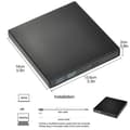 Miniatyrbilde 5 av 5: Ekstern CD/DVD-leser, kompatibel med bærbar PC, USB 3.0 og Type-C DVD-spiller