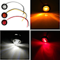 Miniatyrbillede 3 af 9: 10x Lastbil Bus Båd Trailer Sidemarkeringslys Lampe 3LED Markeringslys Rødt dæksel rødt lys