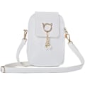 Miniatyrbillede 1 af 4: Mini crossbody skuldertaske i PU-læder til damer, dame lynlås pung smart wallet mobiltelefon taske med justerbar skulderrem