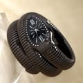 BIFANXI ormklocka, dammode armbandsur, kreativ kvartsklocka svart black
