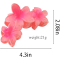 Miniatyrbilde 2 av 3: 6 stk. Blomsterhårklype, Sklisikre Blomsterklyper Sterkt Hold Hawaiisk Klype for Medium Tykt Hår Hårklyper for Kvinner og Jenter