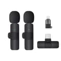 Lavalier Minimikrofon 2-pack Trådlös iPhone & Android För YouTube TikTok Vlogg