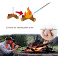 Miniatyrbillede 2 af 4: Bælg 2 stk. Bærbar Bælg Rør Lomme Rustfrit Stål Teleskopisk Rør Ildblæser med Spænde til Pejs Grill Camping Udendørs