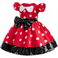 Miniatyrbild 4 av 5: Minnie Prinsessklänning Flickor Föreställningsklänning Festklänning Klänning Red 80cm