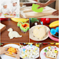 Miniatyrbillede 3 af 7: 24 stk. Sandwich Cutter og Sealer Sæt Brød Sandwich Cutter Pandekage Maker Hjerte Firkant Dinosaur Stjerneform, osv. (24)