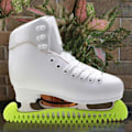 Miniatyrbilde 5 av 5: Skøytebeskyttere Is Skøyteblad Deksel for Hockey Kunstløp Skøyter Lemon Yellow for EU Size 34 to 40