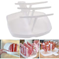 Miniatyrbillede 2 af 4: Mikrobølgeovn Bacon Rack Komfurplade med 3 Beslag, Bacon Ekstra Mikrobølgeovn Baconbakke Sprød Bacon Grill til Køkkenredskaber 23 x 22 x 13 cm