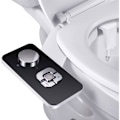 Miniatyrbillede 1 af 4: Ikke-elektrisk bidet-sprøjte med selvrensende dobbelte indtrækkelige dyser - Justerbar trykknap til koldt vand - Sort