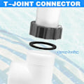 Miniatyrbilde 3 av 5: Bassengslangekobling, T-ledd bassengslangeadapter, 1,5 tommers bassengslangekobling
