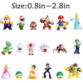 Miniatyrbillede 2 af 4: 18 stk. Super Ma ri Brothers Actionfigurer, Ma ri Minifigurer, Børnelegetøj Cupcake Toppers Samlingslegesæt