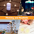 Miniatyrbilde 2 av 4: 12pk LED Telys, Flammeløse Telys, Varm Gul/Varm Hvit, Varer 200 Timer +, Batteridrevne Telys for Dekorasjon (12 stk, Varm Hvit)