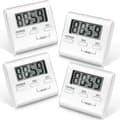 Set med 4 timers, kökstimer, digital kökstimer, äggklocka, med högt larm