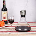 Miniatyrbilde 4 av 5: Vindekanterlufter med helletut, håndblåst dekanter, luksuriøst vintilbehør for gave (1200 ml)