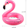 Miniatyrbild 4 av 4: Rosa Flamingo Uppblåsbar Flamingo Pool för Vuxna Ca. 105cm Utomhus Party Strandflotte Leksak Fantastisk Uppblåsbar Ring Flyt för Både Vuxna och Barn