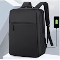 Miniatyrbillede 1 af 4: 15,6'' Laptop Rygsæk med USB Oplader Sort