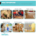 Miniatyrbild 2 av 3: ECO Kraftpapper (440mm x 10m) - Biologiskt nedbrytbart & Återvinningsbart - Multifunktionell presentpappersrulle med en Premium & Rustik finish - Idealisk för presentinslagning 44cm*10m