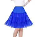 Pikkukuva 2 / 3: 50-luvun naisten retro alushame, vintage A-linjainen krinoliini, puolipitkä alushame, rockabilly-tyllihame, musta, S, Spandex+Organza