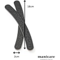 Miniatyrbillede 3 af 3: 2-pak buede neglefile, boomerangform for nem brug, sorte smergellærreder, naturlige og kunstige negle, dobbeltsidet medium korn