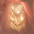 Miniatyrbillede 3 af 5: Pink Maiden Heart-Hangqiao Net Drømmekatcher, Rattan, Hvid, Dia