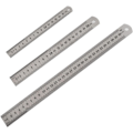 Miniatyrbillede 1 af 4: 3 stk. sæt rustfri stållinealer dobbeltsidet metrisk og imperial præcisionslineal metallineal 15 cm (5,9 tommer)/20 cm (7,87 tommer)/30 cm (11,8 tommer) lineal