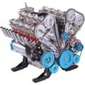 Metall Intern Förbränningsmotor Konstruktion, 1:3 V8 8 Cylinder Bilmotor Modellbygge