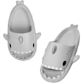 Miniatyrbild 7 av 7: Hajtofflor för pojkar och flickor, Shark Flip Flops för män och kvinnor, Shark Slippers, Bekväma halkfria pool-hajsandaler med tjock sula för sommaren Gray 40/41