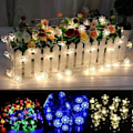 Pikkukuva 2 / 4: 50 LED valoa Persikkakukka Aurinkolamppu LED-nauhavalot valkoinen