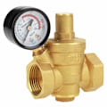 Miniatyrbilde 1 av 5: Trykkregulator, DN25 Justerbar Messing Slitesterk Vanntrykkreduserende Regulator + Metrisk Gjenget (1.6MPa)