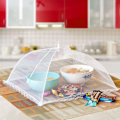 Miniatyrbilde 7 av 7: 4 stk. 45 cm Mesh Matbeskyttere Mesh Gjenbrukbare Sammenleggbare Hvite Paraplytelt Krypterte Skjermnettbeskyttere