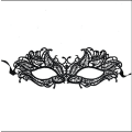 Miniatyrbild 2 av 4: Maskeradspetsmask, ofärdig ögonmasktillbehör, jul, H