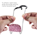 Miniatyrbillede 6 af 7: (Pink) 2-pak skinnende taskekroge, nakkestøttekrog til bil, bilkroge, autokroge og holdbar bagsædeholder, universal opbevaring