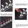 Miniatyrbild 3 av 5: 2 Set Nageldisplayställ Nagelspetsövningshållare Magnetisk Nagel