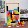 Miniatyrbillede 4 af 5: 0,6 cm Træ Tetris, Puslespil Byggeklodser til Børns Tidlige