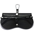 Miniatyrbillede 2 af 3: (Sortøjede Krabbe) Tegneserie Solbrille Taske, Bærbar Snap-on Brilleetui med Klips PU Læder Splejsning Briller Bærbar Taske