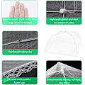 Miniatyrbilde 3 av 7: 4 stk. 45 cm Mesh Matbeskyttere Mesh Gjenbrukbare Sammenleggbare Hvite Paraplytelt Krypterte Skjermnettbeskyttere
