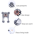Miniatyrbillede 3 af 4: (Størrelse M) Småbørn Børn Baby Vinterhue, Øreklapper Strikket Varm Hue, Fleeceforet Beanie Hue til Drenge og Piger